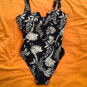 Black & Beige Free People Intimately Bodysuit